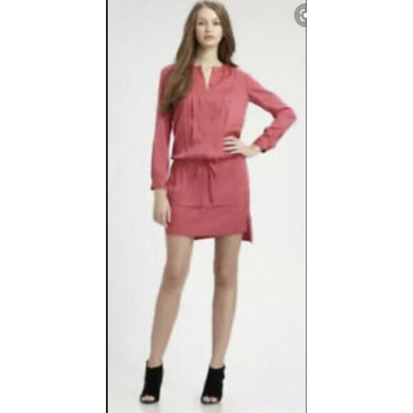 Diane Von Furstenberg Womens Francesca Blouson Dress Pink Stretch Lined‎ 12 New - Picture 1 of 11